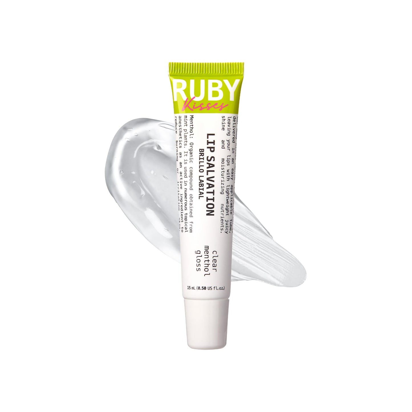 Ruby Kisses Salvation Lip Gloss, Lightweight, Juicy Shine, Menthol Infused Conditioning Lip Treatment, Heals, Cools & Calms, Deep Hydration Lip Care