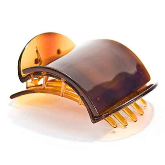 Mia Super Clamp Strong Jaw Clamp French Twist Hair Clip Barrette for Women, Teens, Girls, Comfortable Decorative Back and Hidden Spring, Medium Size