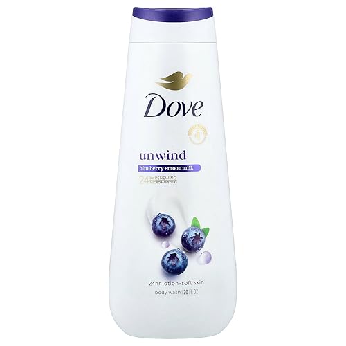 Dove Unwind Body Wash, Blueberry + Moon Milk, 20 fl oz