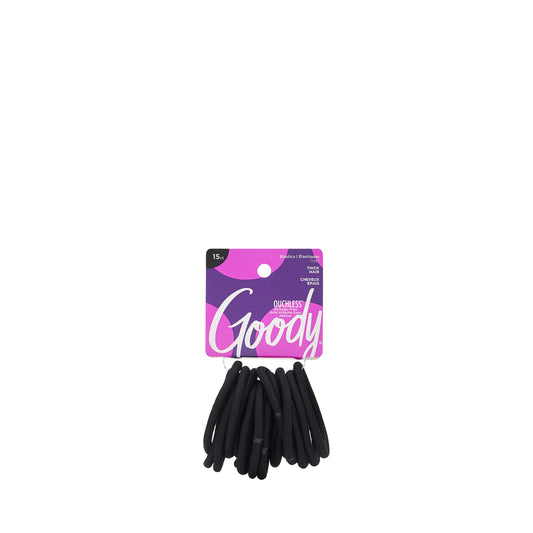 Goody Super Stretch Thick Hair Black Elastics, 15CT Beauty & Personal Care GOODY