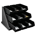 Cambro 9RS9110 Versa Black 9-Bin Organizer Rack