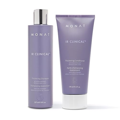 MONAT IR Clinical Thickening Shampoo & Conditioner Set - Hair Strengthening & Volumizing System for Thicker, Fuller-Looking Strands - Natural Hair