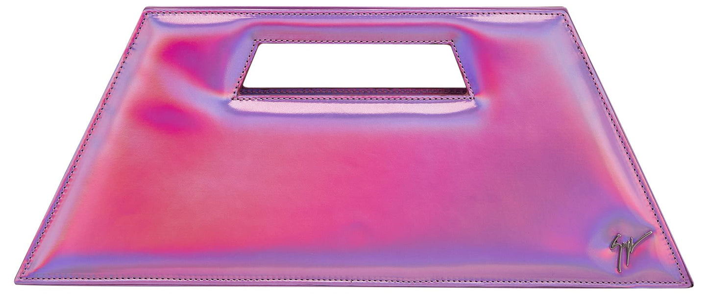 Giuseppe Zanotti, Meloee Leather Clutch, One Size, Pink