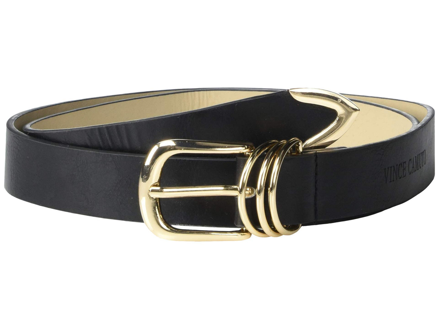Vince Camuto Studio - Clean Metal Buckle and Tip with Three Rounded Keepers Black MD