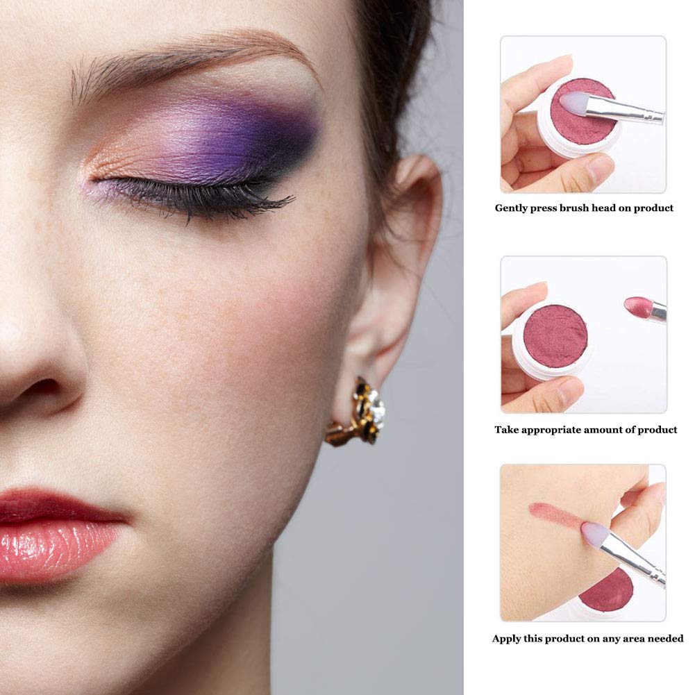 LORMAY 6 Pcs Silicone Eyeshadow and Lip Mask Makeup Brushes, Professional Tools for Applying crème or Liquid Eye Shadows and Lip Colors