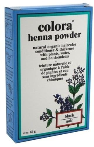Colora Henna Powder Hair Color Black, 2 oz (Pack of 12)