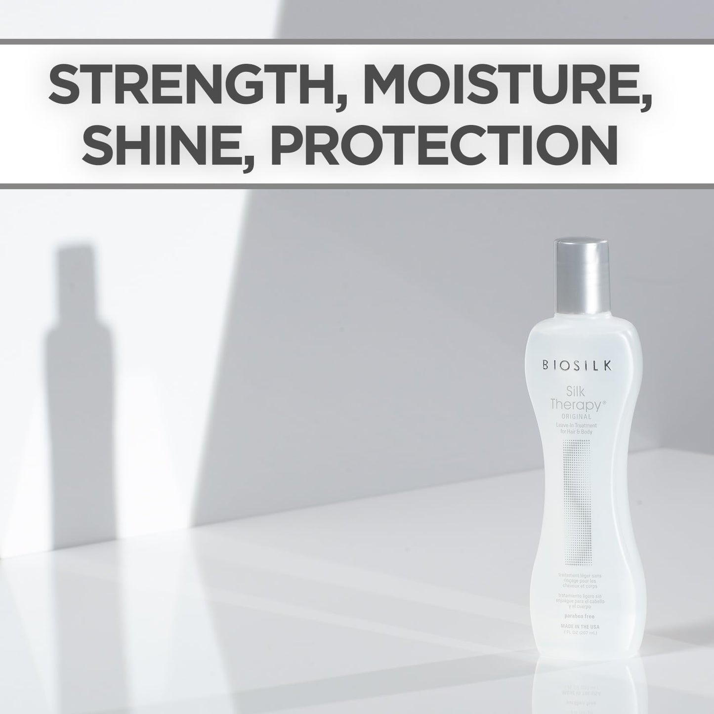 BioSilk Silk Therapy Original, Reconstructing Treatment For Adding Shine & Helping Prevent Split Ends, Sulfate, Paraben, & Cruelty-Free, 7 Oz