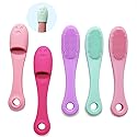 5-Pack Soft Silicone Manual Facial Cleansing Brushes, Face Scrubber Cleanser Brush for Gently and Effectively Cleaning, Removing Blackheads