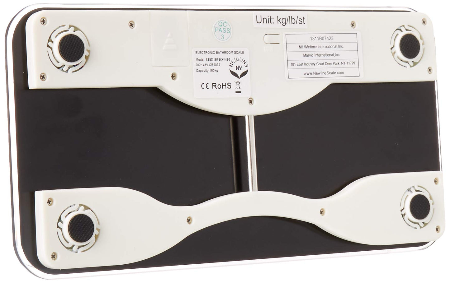NewlineNY Black Mini Bathroom Scale + Travel Slip Case SBB-0718MBK+101BG