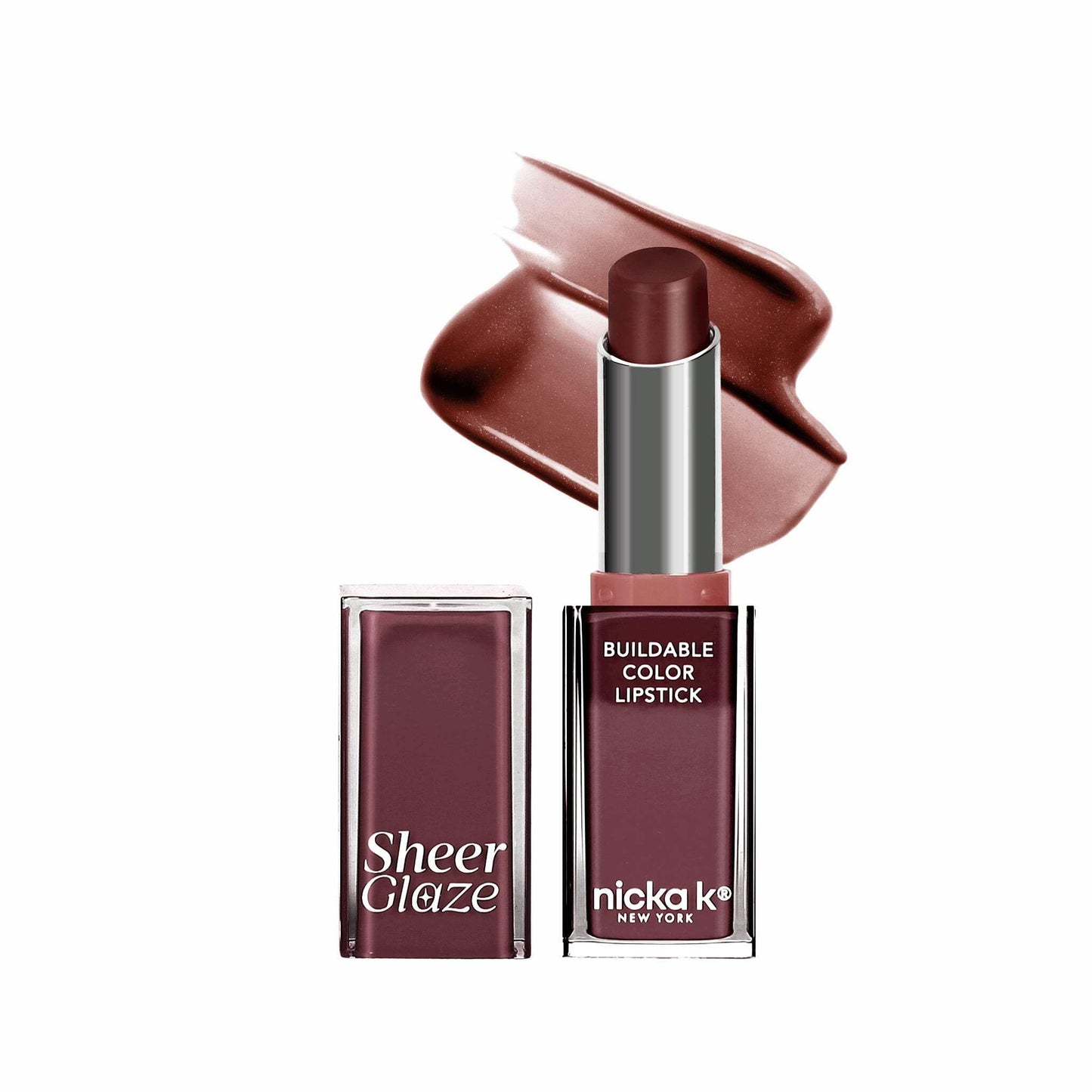 NICKA K NEW YORK Sheer Glaze Lipstick (LSSG01 Cocoa Brown)