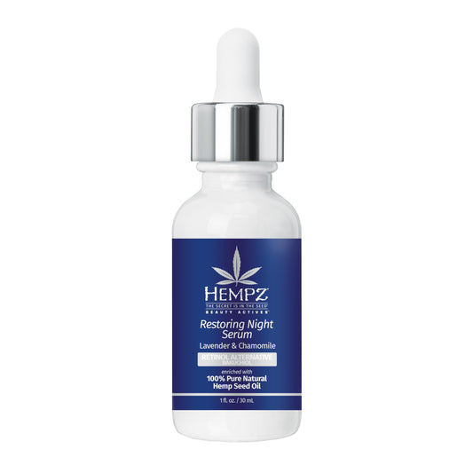 Hempz Lavender & Chamomile Facial Serum, with plant-based retinol Bakuchiol, for dry or aging skn types, for men and women, 1oz Beauty & Personal Care Hempz