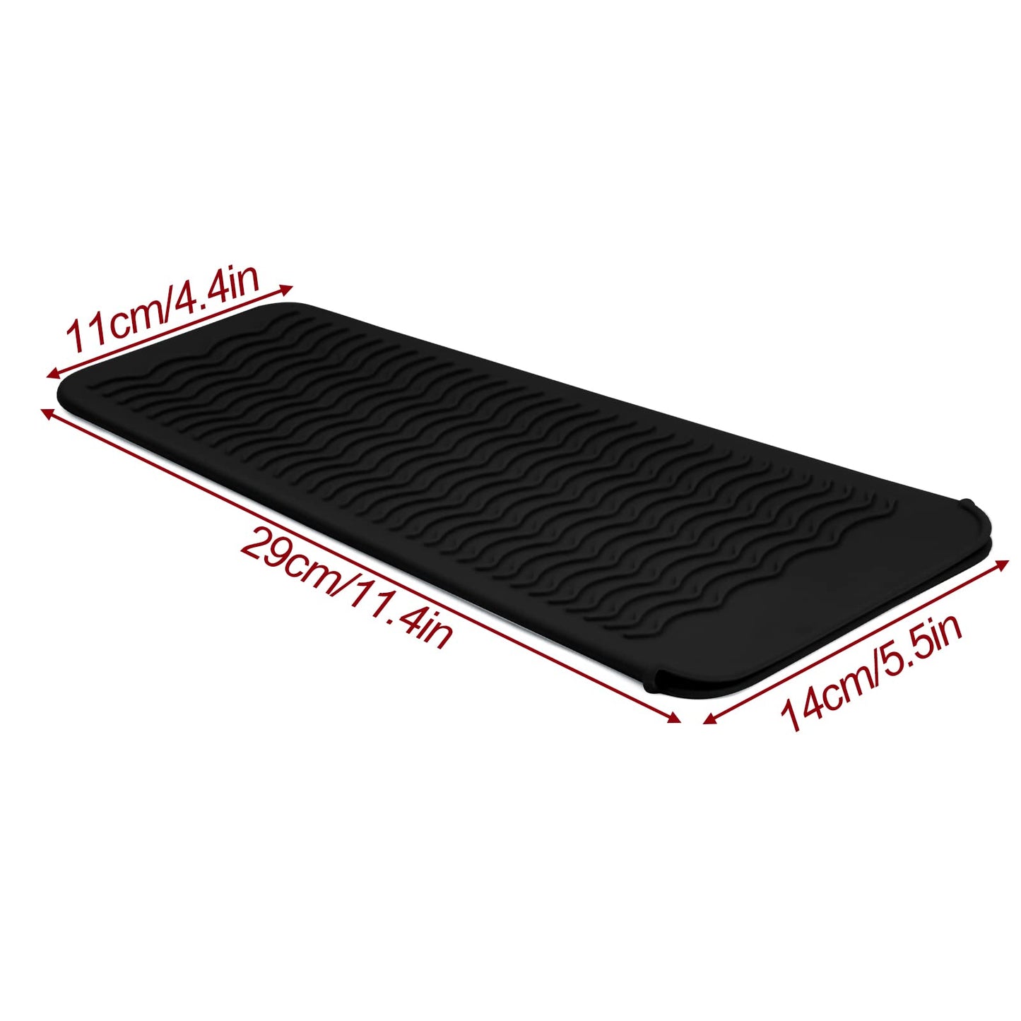 1Pack Silicone Heat Resistant Mat Pouch for Hair Straightener, Curling Iron, Flat Iron and Hot Hair Tools Black Beauty and Personal Care Fouews