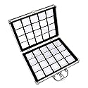 LoveinDIY Aluminium Alloy Box - Gem Jar Foam Insert Tray Jewelry Display Organizer Gemstones Beads Storage Case - 4cm