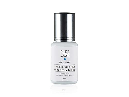 Most Sensitive Eyelash Extension Glue / Pure Lash / White Label / 5 Milliliter / 2-3 Seconds Drying Time / Retention 4-5 Weeks / Professional Use Only