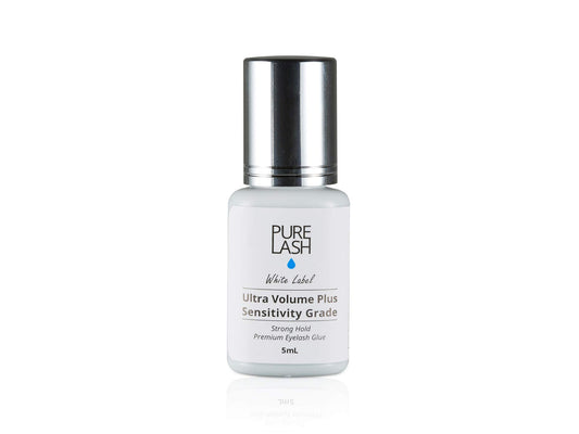 Most Sensitive Eyelash Extension Glue / Pure Lash / White Label / 5 Milliliter / 2-3 Seconds Drying Time / Retention 4-5 Weeks / Professional Use Only