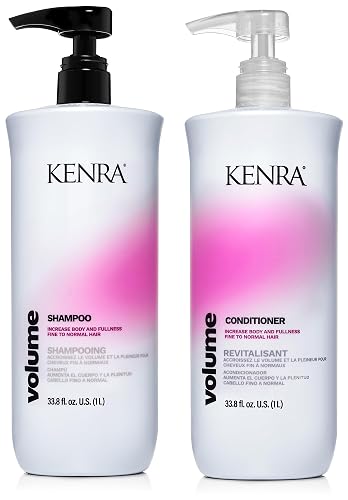 Kenra Professional Volume Shampoo & Conditioner Set | Creates Body, Bounce & Fullness | Increases Volume up to 45% | Adds Shine | Color Safe | Fine