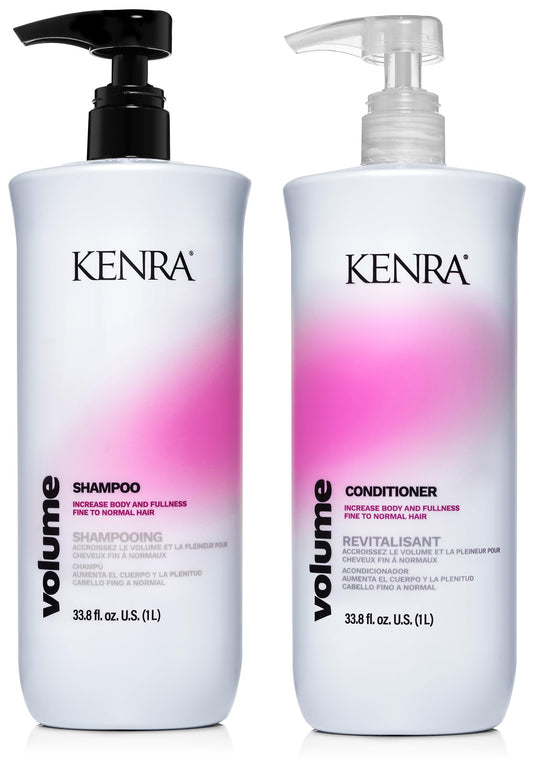 Kenra Professional Volume Shampoo & Conditioner Set | Creates Body, Bounce & Fullness | Increases Volume up to 45% | Adds Shine | Color Safe | Fine