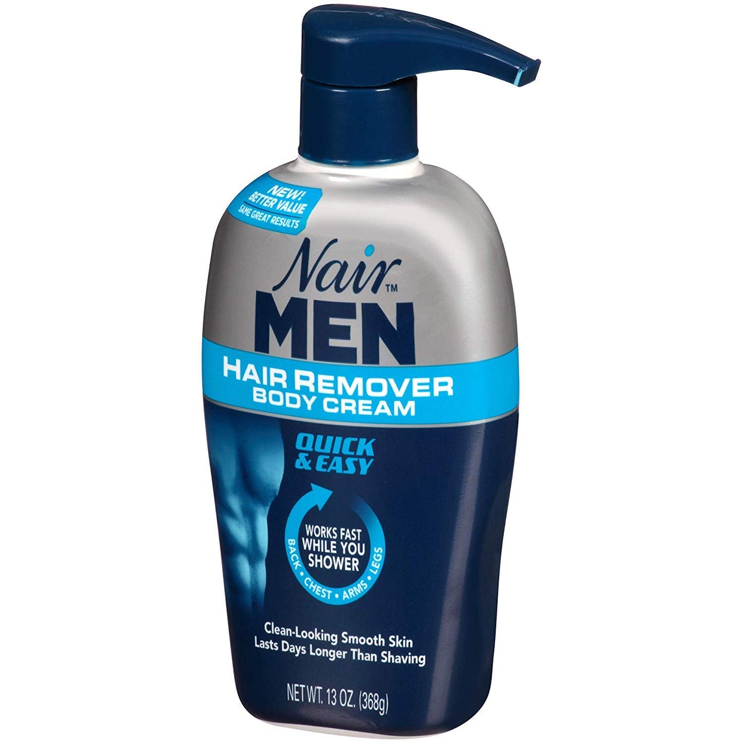 Nair Men's Hair Removal Cream, Body Hair Remover for Men, 13 Oz Bottle