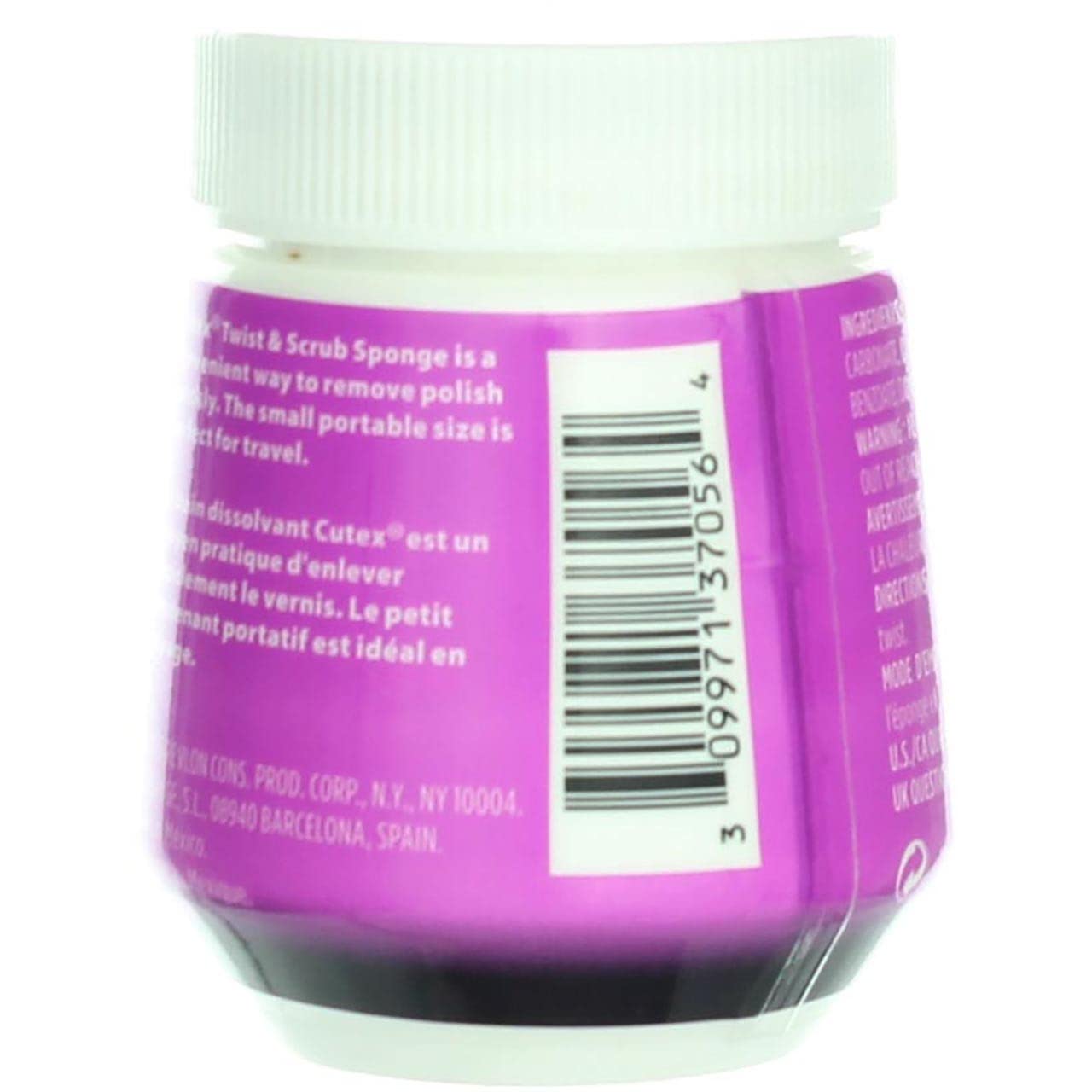 Cutex Nail Polish Remover Twist & Scrub Sponge 1.75 oz - 2 Pack
