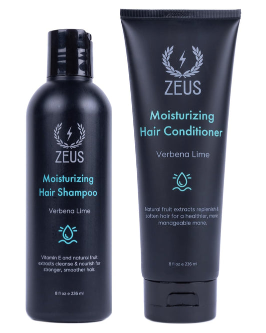 ZEUS Advanced Hair Wash Set for Men, Father’s Day Essential Shampoo & Conditioner Duo with Fruit Extracts & Argan Oil for Smooth, Healthy, Restoring
