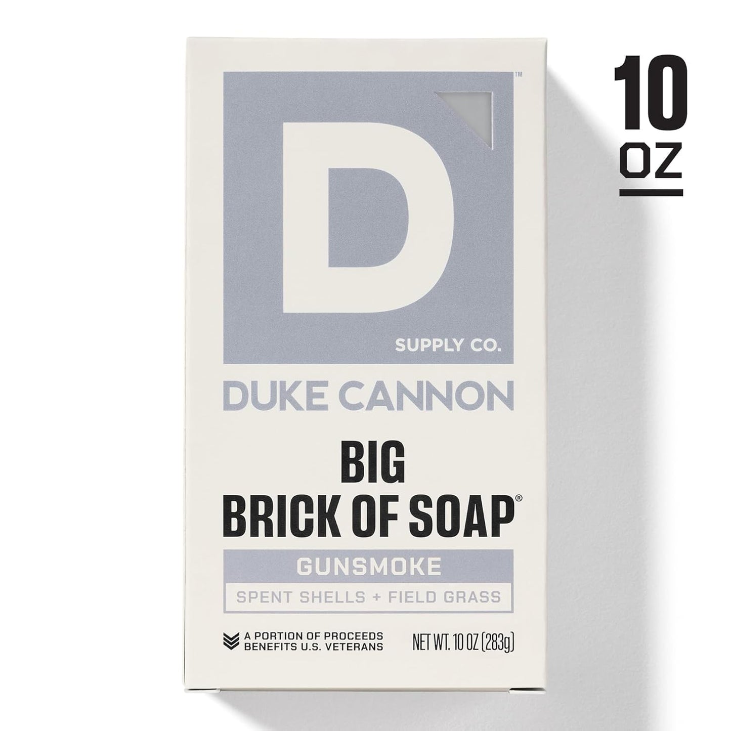 Duke Cannon Supply Co. Extra Large Bar Soap - Men's Natural Bar Soap with a Masculine Scent - Spent Shells + Field Grass - Body Soap for Men - All