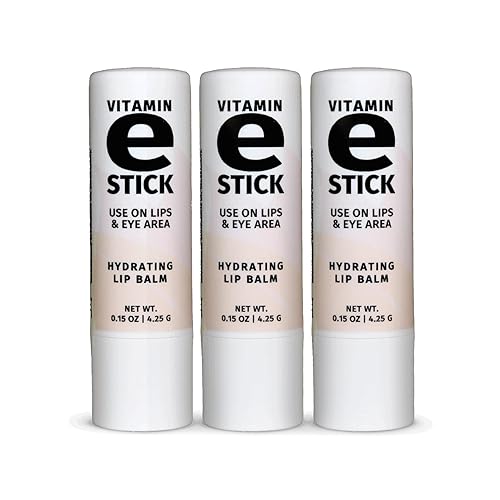 Reviva Labs Vitamin E Stick - Hydrating Lip Balm for Chapped Lips & Under Eye Care - Moisturizing with Beeswax, Shea Butter & Allantoin - Vitamin E