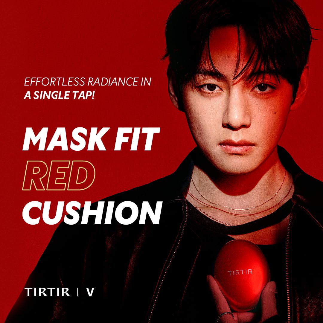 TIRTIR Mask Fit Red Cushion Foundation | Full coverage, Weightless, Skin fit, Satin Glow Finish, Korean Makeup BB Foundation, beauty, Tattoo cover up Beauty and Personal Care TIRTIR