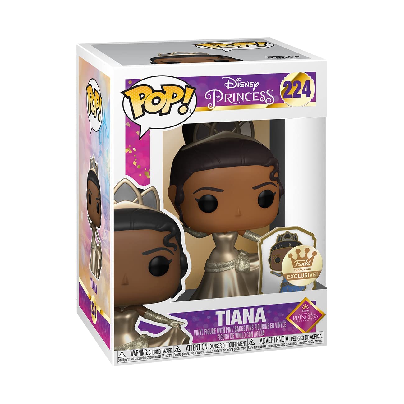 POP! Ultimate Princess Collection - Tiana POP & Pin Vinyl Figure - Shop Exclusive