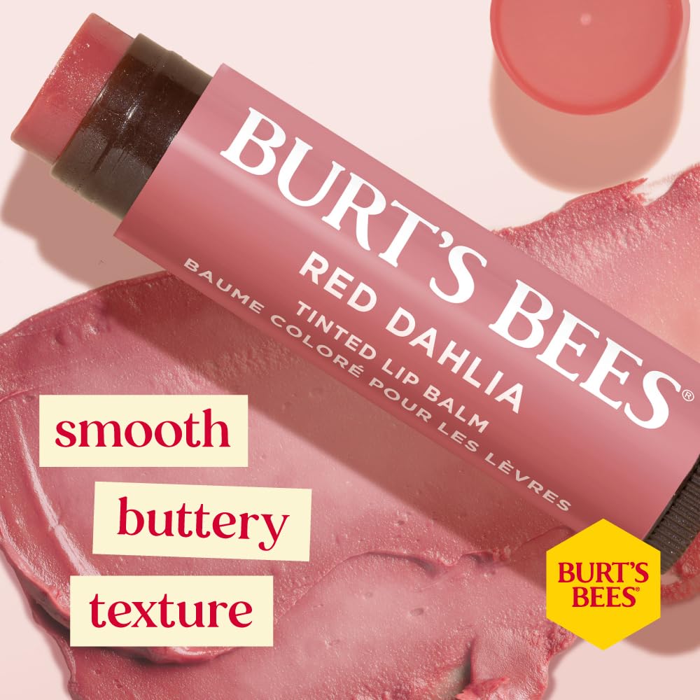 Burt's Bees Tinted Lip Balm, Red Dahlia, 0.15 Ounce