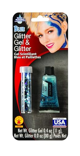 Rubies Chunky Blue Loose and Gel Glitter Makeup Set .4 Ounces