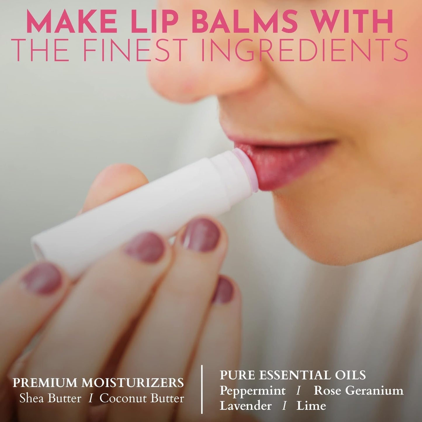 DIY Gift Kits Lip Balm Making Kit - DIY Self-Care Craft Kits - Lip Balm Equipment with Mica & Tubes - DIY Homemade Products with Shea & Coconut Butter