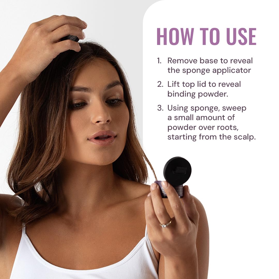 Style Edit Root Touch Up Powder | Temporary Hair Color for Gray Roots and Thinning Hair | Salon-Quality, Transfer-Resistant Hair Concealer | Black