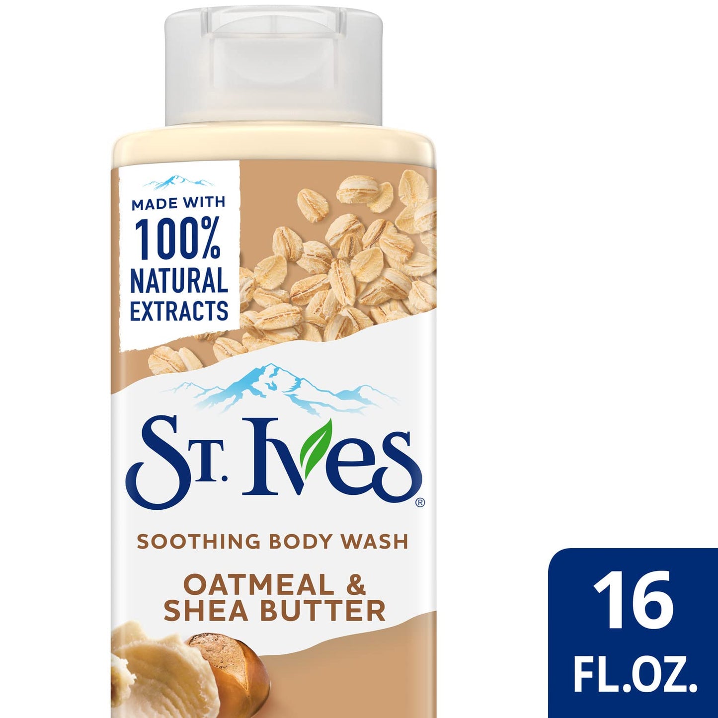St. Ives Body Wash - Soothing Moisturizing Cleanser with Oatmeal & Shea Butter, Natural Body Wash for Sensitive Skin Made with Plant-Based Cleansers