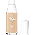 L'Oreal Paris True Match Super-Blendable Foundation, Medium Coverage Liquid Foundation Makeup, W3, Light Medium, 1 Fl Oz