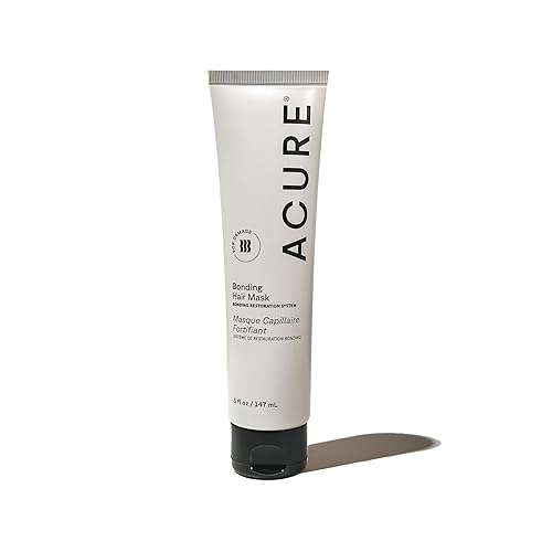 Acure Bonding Hair Mask - Weekly Deep Conditioning Hair Mask for Damaged Locks, Rescue Bond Repair Treatment for Dry, Damaged, Thin, Fine Locks