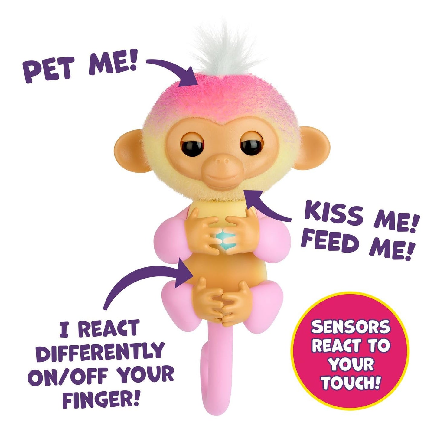 Fingerlings 2023 Interactive Baby Monkey Nursery Playset – Jas with 2-in-1 Cradle and High Chair, and 6 Accessories (Ages 5+)