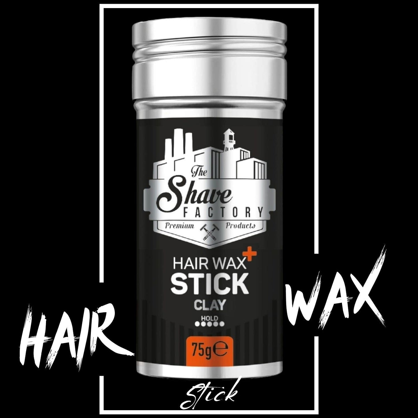 the shave factory Hair Wax Stick Clay, Long-Lasting Styling Wax for Smoothing & Slick Finish on Hair Wigs - 2.7 Oz (75G) (1 Piece)