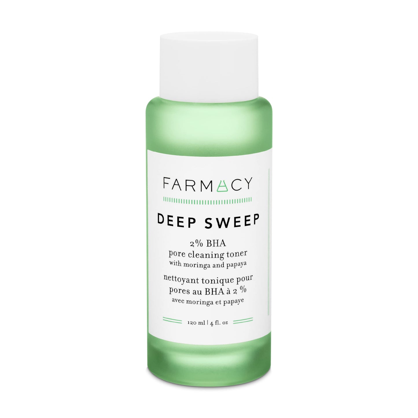 Farmacy 2% Salicylic Acid Toner for Face - Deep Sweep Gentle BHA Exfoliant for Oily Skin - Refines Texture with Papaya Enzymes & Moringa Water for a