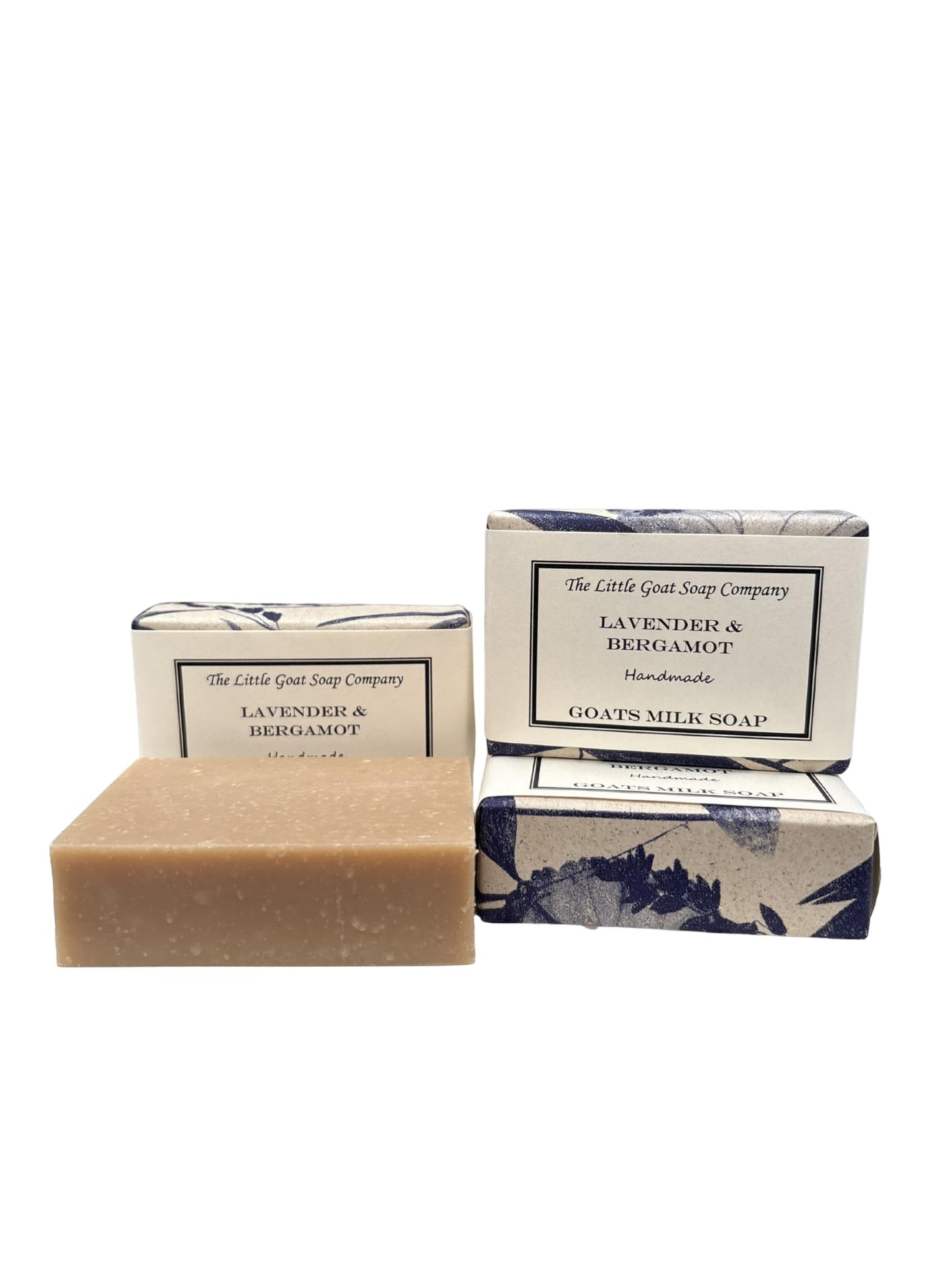 Goats Milk Soap. Made with Raw Goats Milk. Lavender and Bergamot 100g x 4 by The Little Goat Soap Company Beauty & Personal Care The Little Goat Soap Company