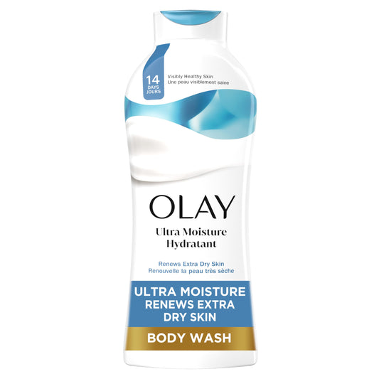 Olay Body Wash for Women, Ultra Moisture, For Extra Dry Skin, 24hr Moisturizing, Hydrating & Refreshing, B3 Vitamin Complex, Free of Parabens