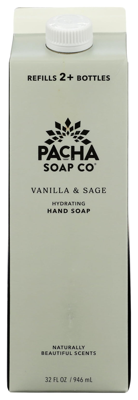 PACHA SOAP Vanilla & Sage Refill Hand Soap, 32 FZ Beauty & Personal Care Pacha Soap Co