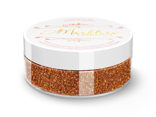 MARBLERS Holographic Face & Body Glitter [Holo Burnt Orange] 0.18oz (5g) | Fine | Non-Toxic | Cruelty-Free | Festival, Rave & Party Makeup | Eye