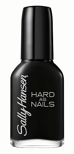 Sally Hansen Hard as Nails, Black Heart, Long Lasting, Chip Resistant, Opaque, Shiny Black Nail Polish Beauty & Personal Care Sally Hansen