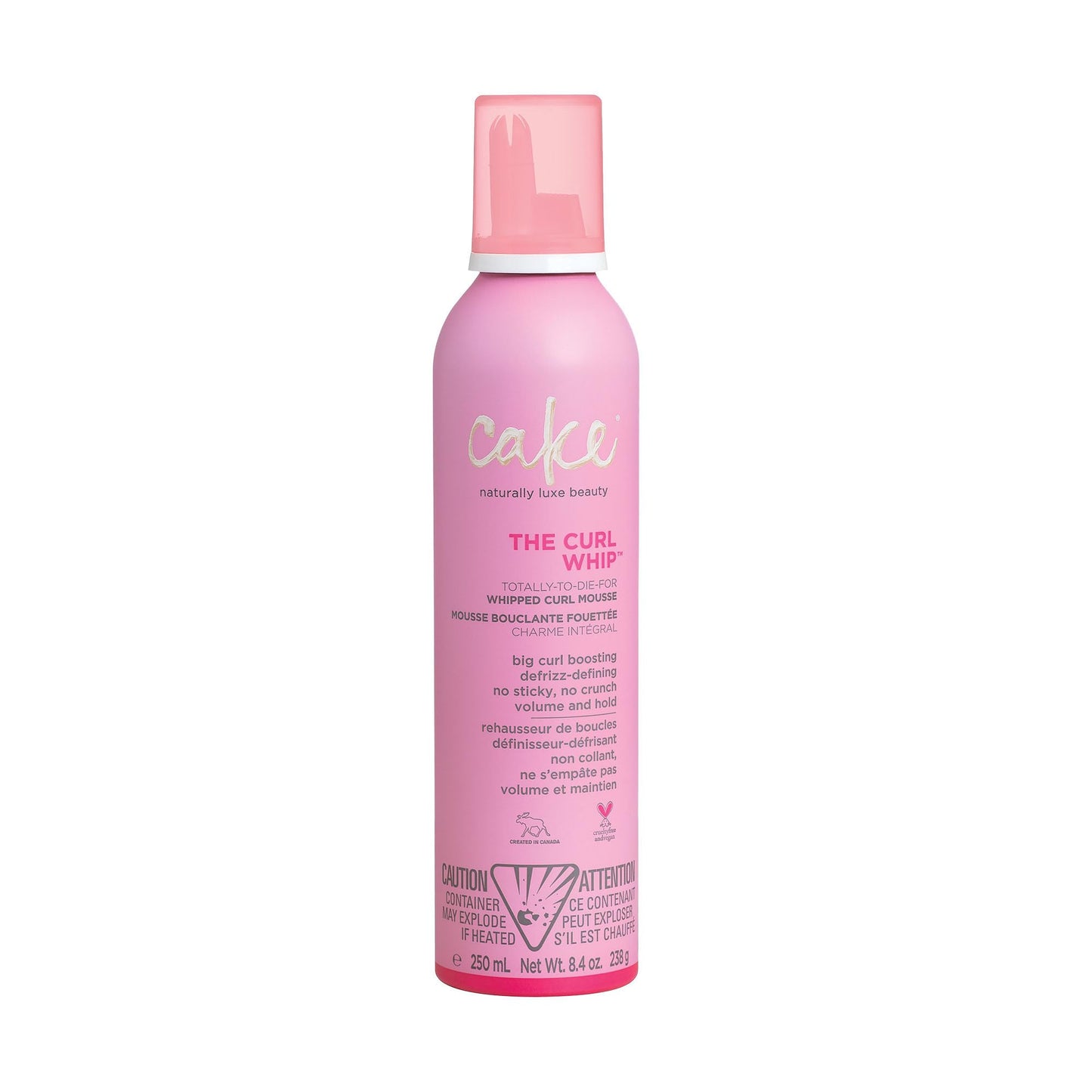 Cake Beauty Whipped Curl Defining & Volumizing Mousse - Aloe Vera Vitamin E for Flexible Hold - Vegan No Heat Curls Wavy Curly Hair Sulfate Cruelty