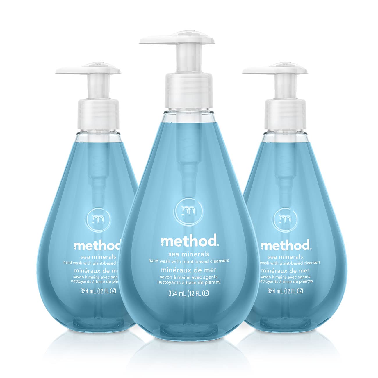 method Gel Hand Wash, Sea Minerals - Made Without Parabens, Notes of Bergamot, Lemon & Rosemary, 12 fl oz, 3 pack Beauty and Personal Care Method Default Title