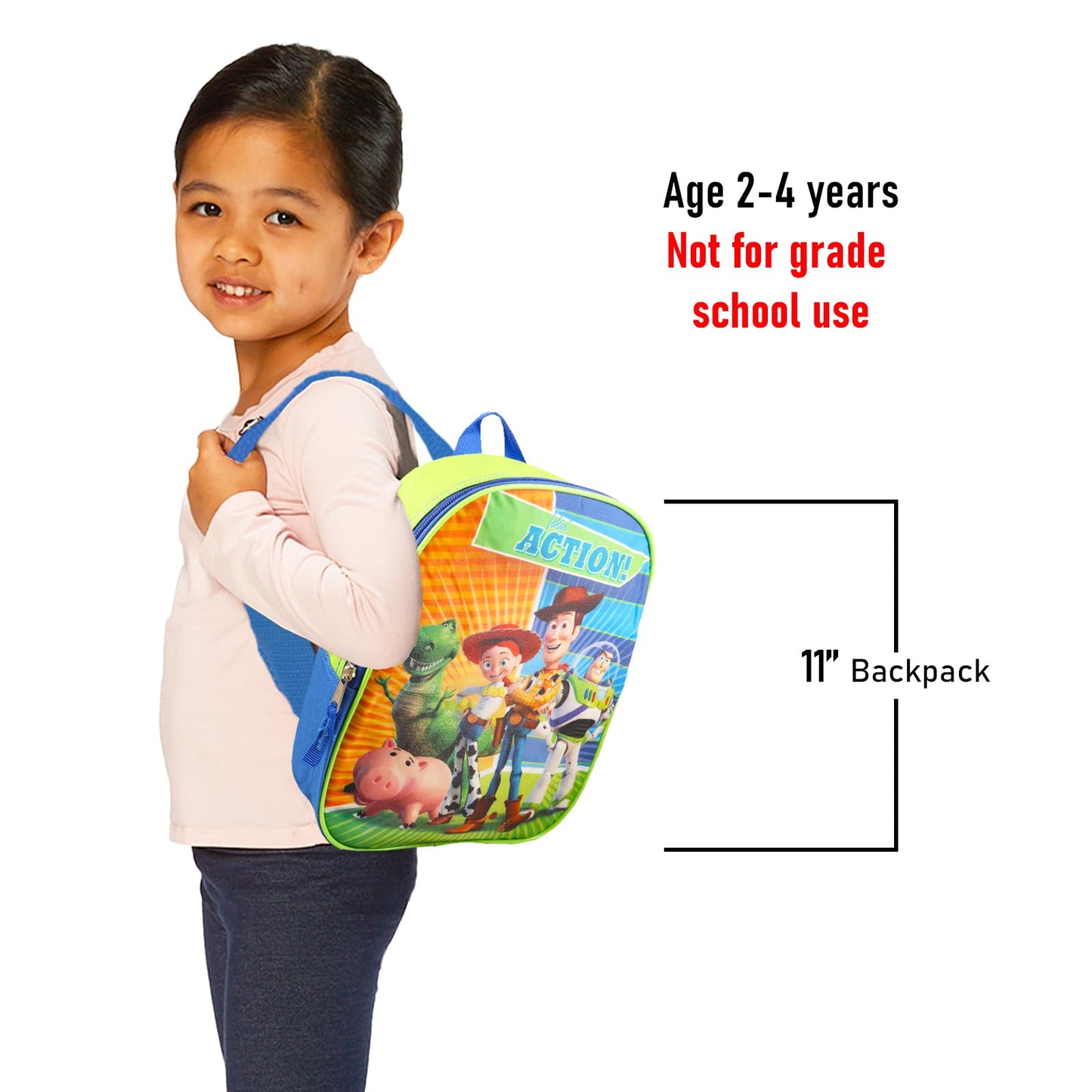 Fast Forward Toy Story ''Action'' 11'' Mini Backpack (Blue-Green)