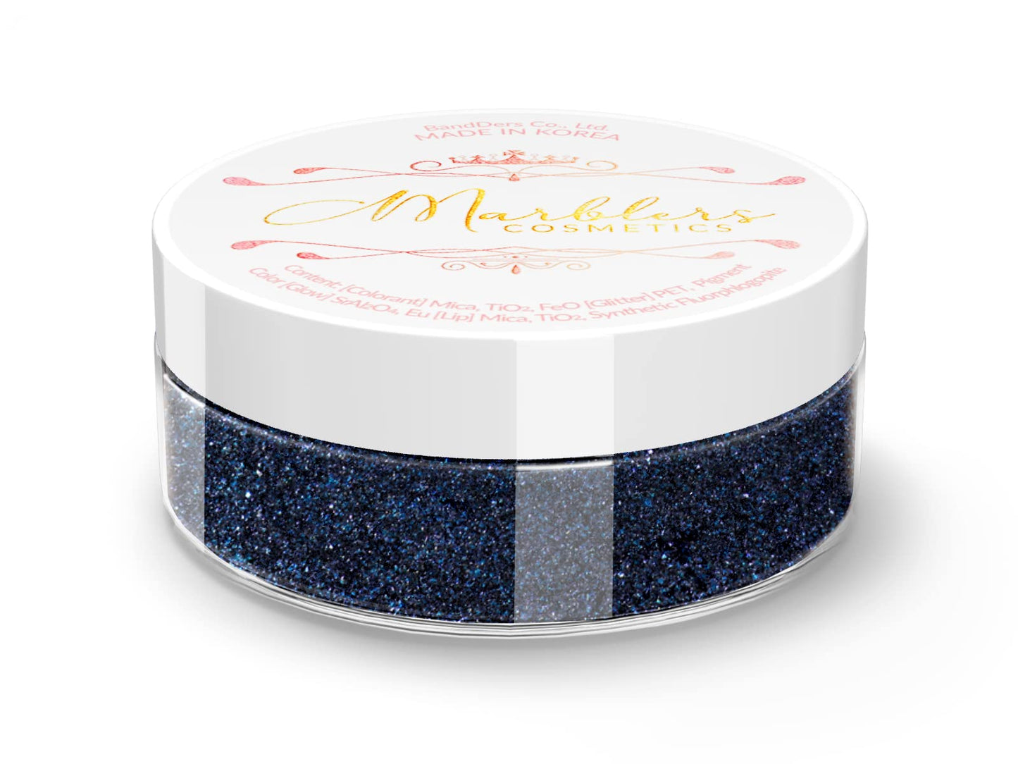 MARBLERS Chunky Natural Mica Powder [Blue Black Pearl] 0.11oz (3g) | Highly Pigmented | Non-Toxic, Vegan, Cruelty-Free | Eyeshadow, Body Butter, Nail