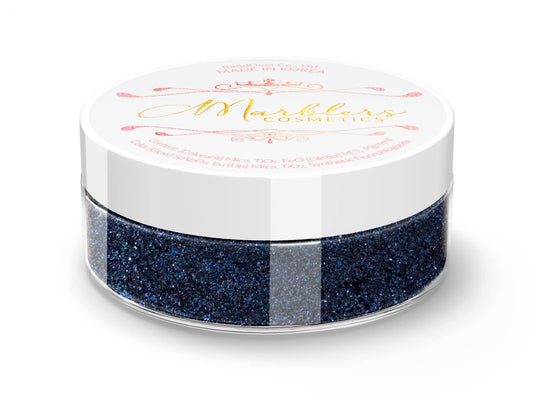 MARBLERS Chunky Natural Mica Powder [Blue Black Pearl] 0.11oz (3g) | Highly Pigmented | Non-Toxic, Vegan, Cruelty-Free | Eyeshadow, Body Butter, Nail