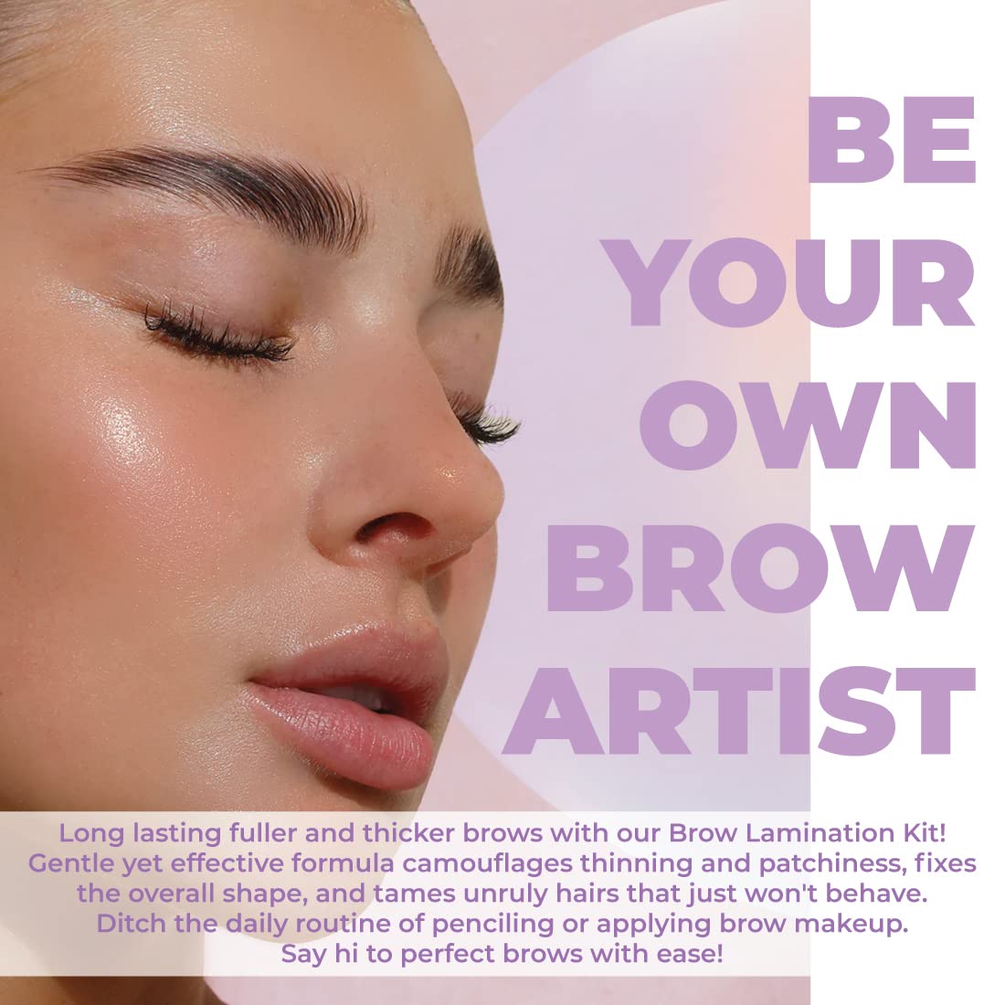 Brow Lamination Kit | Professional Eyebrow Lamination Kit | DIY At Home Keratin Brow Lift Kit for Fuller, Thicker Brows | Easy to Use, Long Lasting |