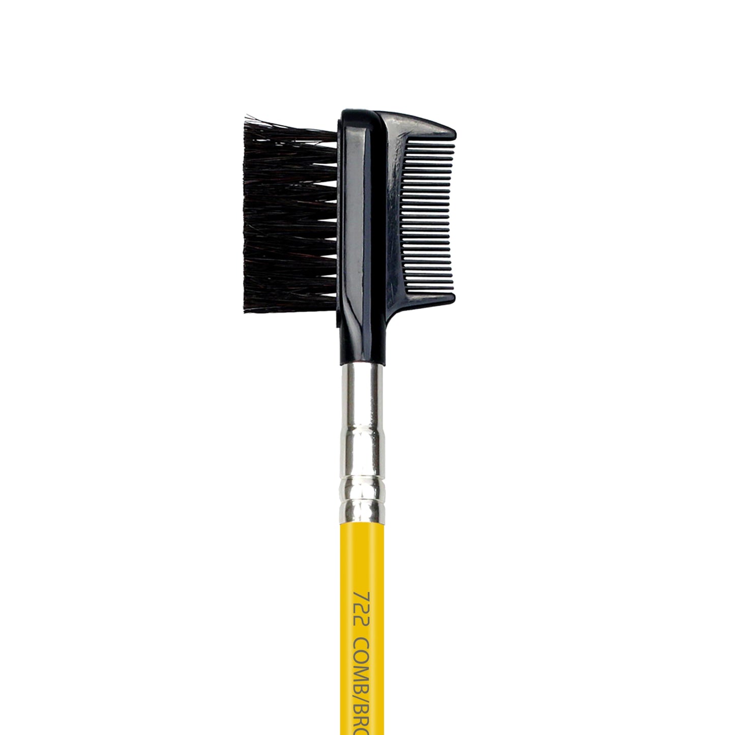 Bdellium Tools Professional Makeup Brush - Studio Series 722 Comb/Brow - With Soft Synthetic Fibers, For Prep Brows & Eyelashes (Yellow, 1pc)